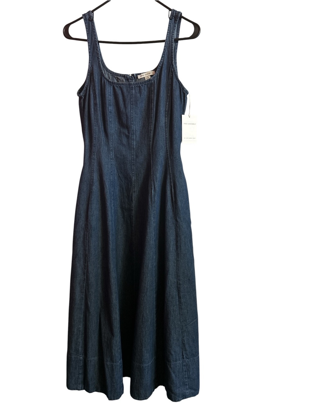 Sleeveless Dark Blue Denim Maxi Dress.size S 4-6